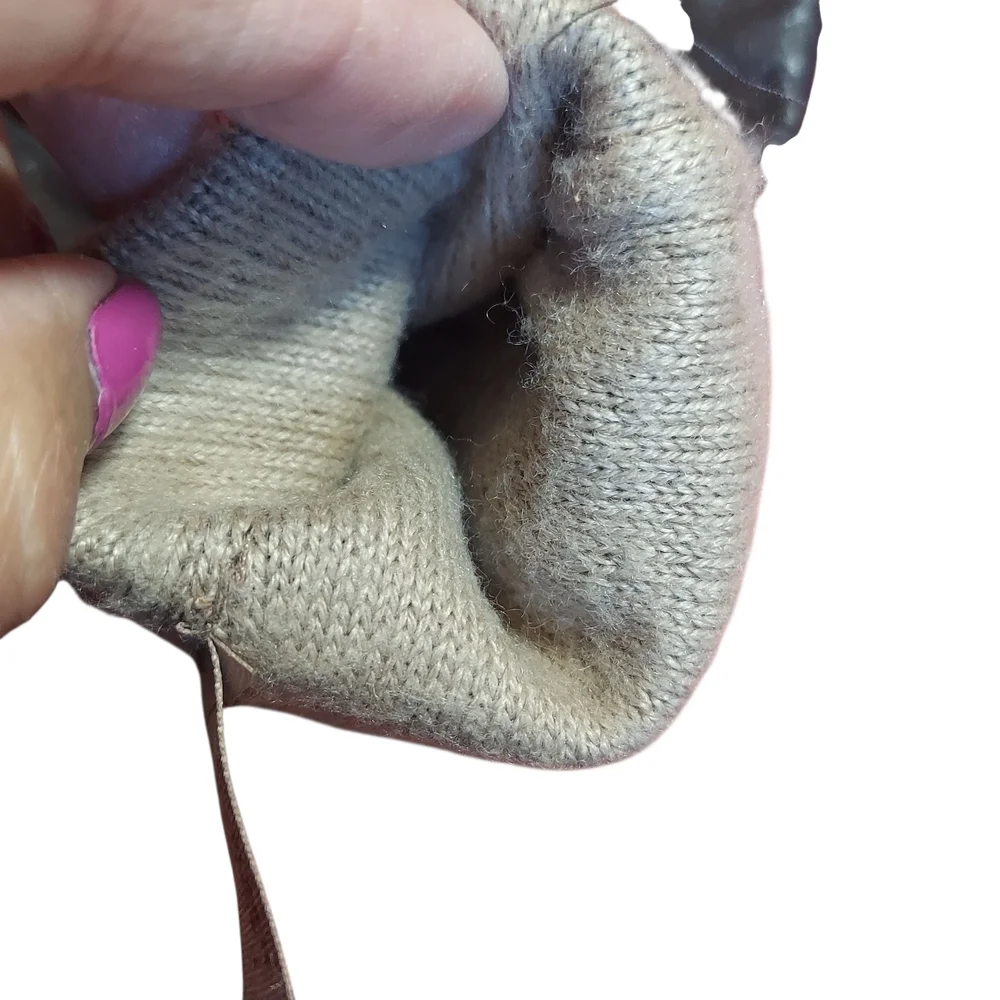 Isotoner by Aris Leather Driving Gloves Lined Women's - Picture 8 of 14